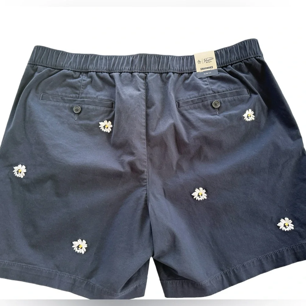 NWT Original Penguin Shorts Slim‎ Fit Dark Sapphire Size XL